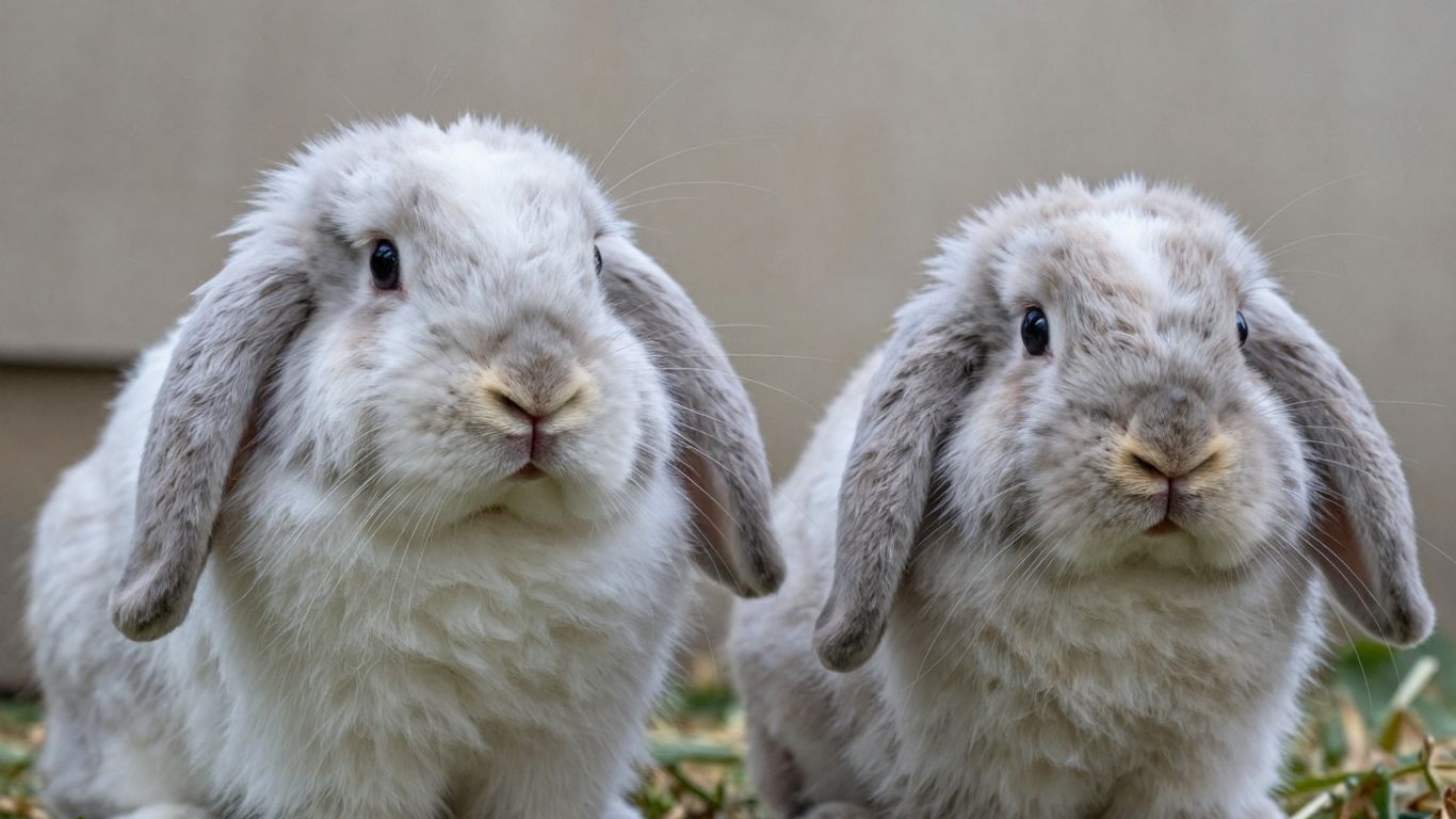 Two adorable French Lop bunnies ready for adoption.