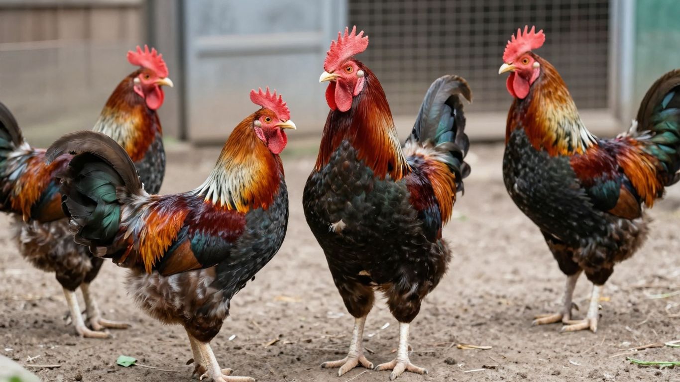 Healthy gamefowl for sale, showing quality and vitality.
